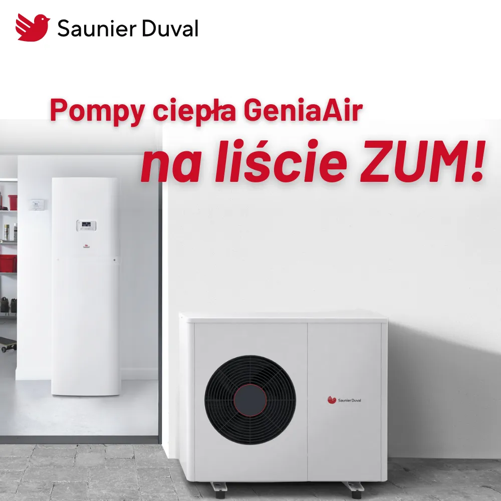 Pompy ciepła GeniaAir na liście ZUM - banner mobilny